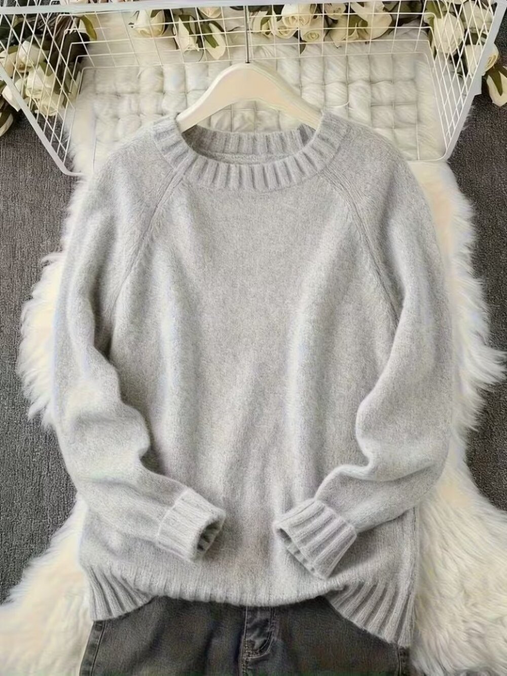 Classic Elegant Roundneck Sweater - Long Sleeve
